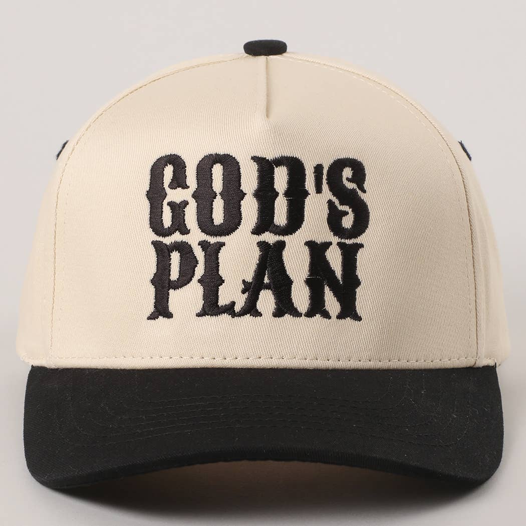 GOD's Plan Embroidered Two-Tone Trucker Hat